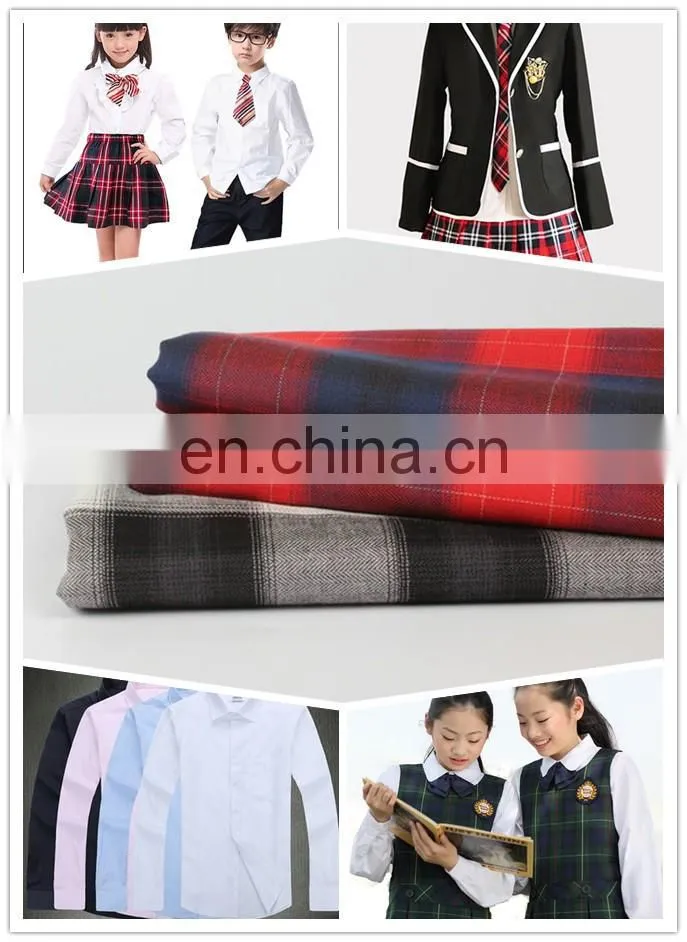 New fashion TR worsted woven fabric in check for school uniforms