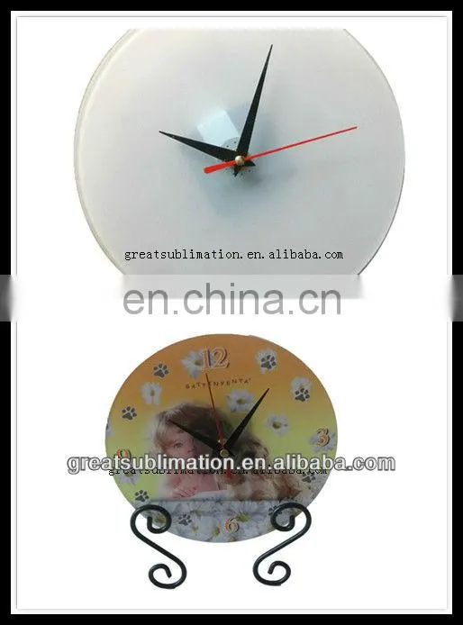 Tempered glass clock for sublimation