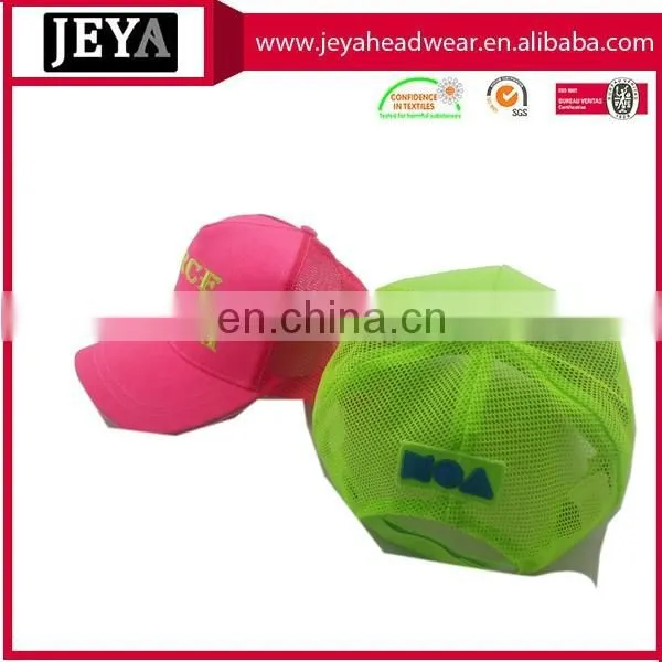 2016 factory wholesale selling embroidery baseball trucker led cap with led tube end cap customized