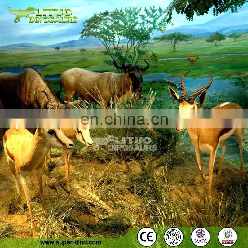Indoor Theme Park Animated African Animal Model Exhibit