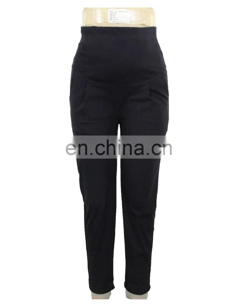 Direct Factory Cotton Twill with Rib Waist Pregnant Women Pant
