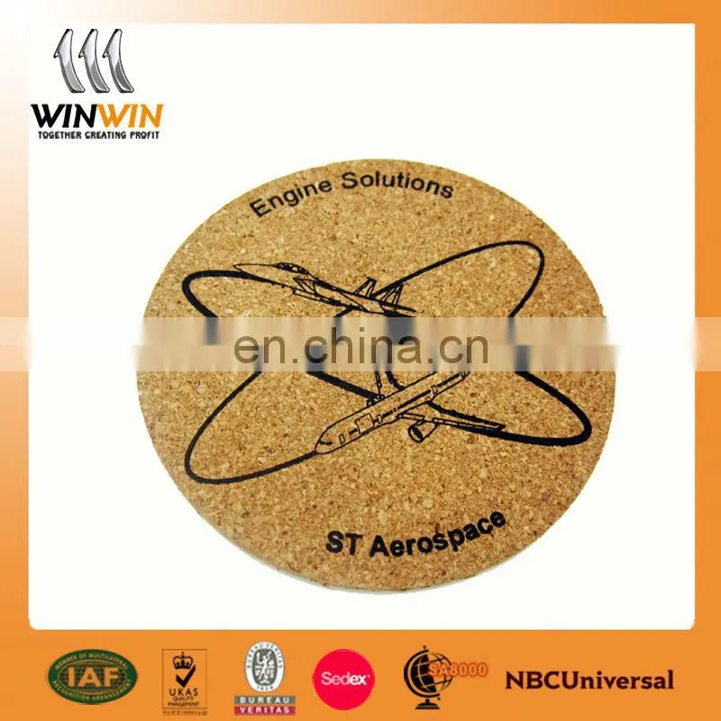 Custom printed cut cup mat silicone drink coasters or wood drink coasters
