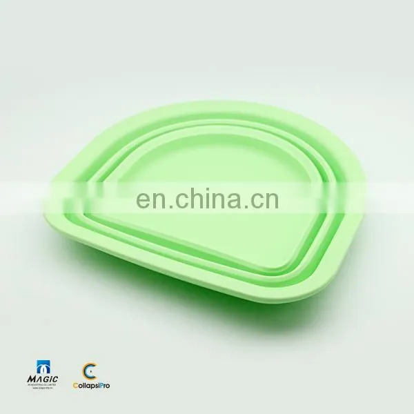 2018 Semicircle FDA Silicone Collapsible Water Bucket Foldable Food Storage Basket