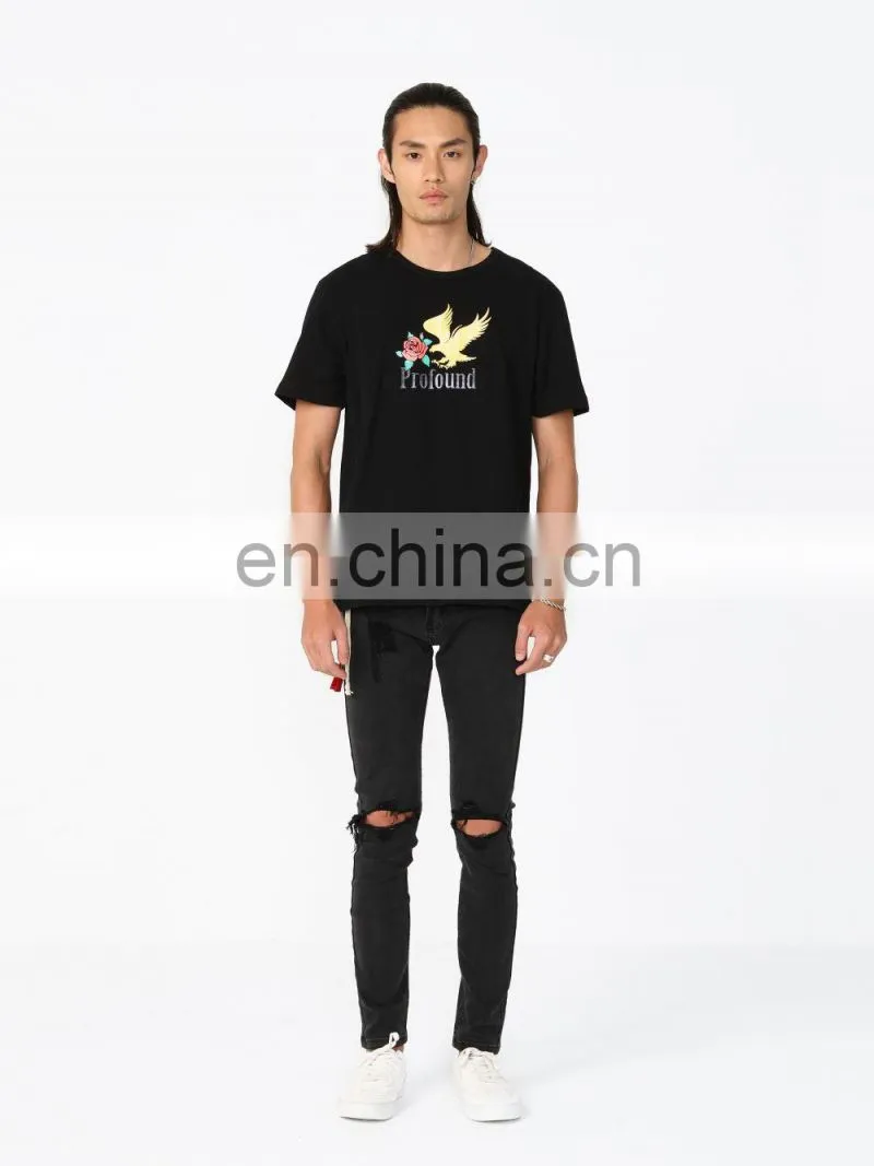 DiZNEW Custom Mens Logo 100% Cotton Plain T-shirt Embroidered Hot Sale Made In China