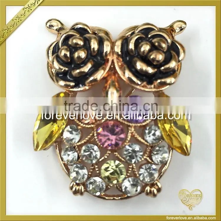 Crystal Animal Brooches Mixed up Color Cicada Brooch FB-051