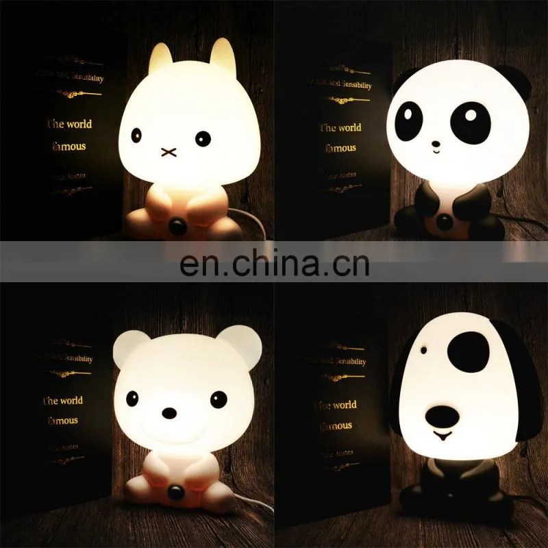 Kawaii fashional cute bedroom lamps cartoon pet night light led bulbs