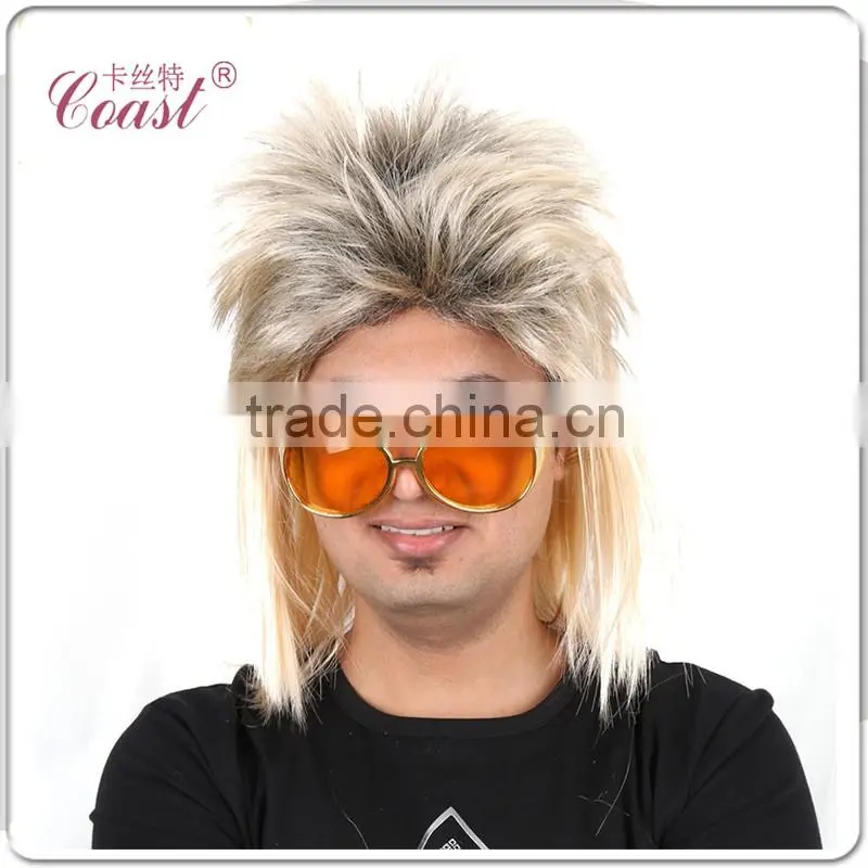 cheap fashion rock star fake spiky punk synthetic hair wig