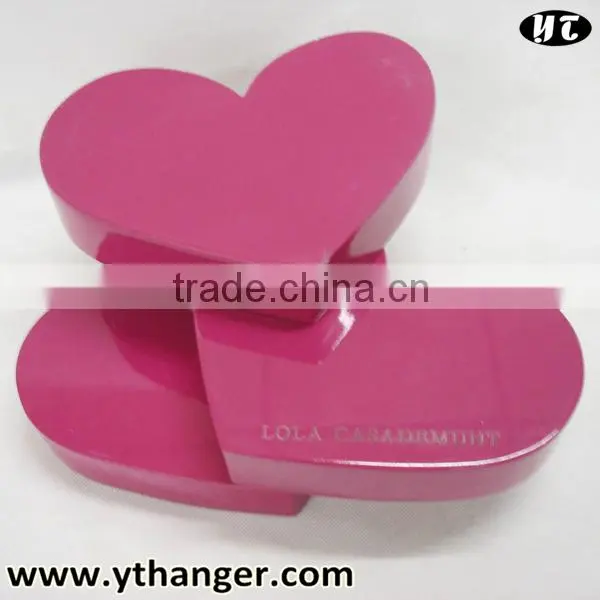 Wedding decoration heart shaped red wood heart christmas decoration