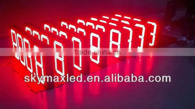 8'' outdoor single red gas price sign