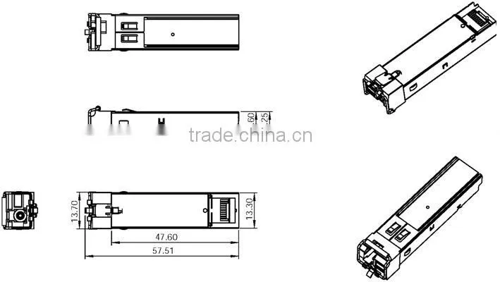 1.25GTX1490RX1550nm80KM single fiber SFP transceiver