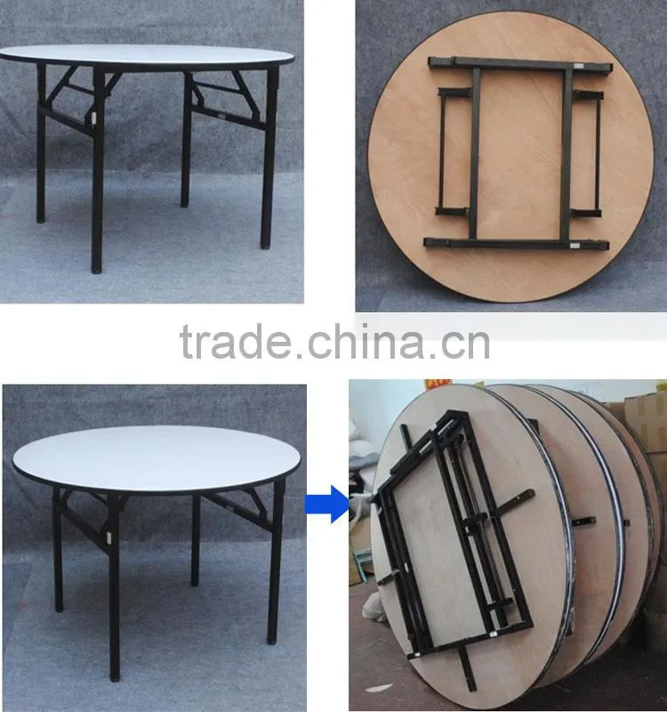 Hotel Round PVC folding table for banquet