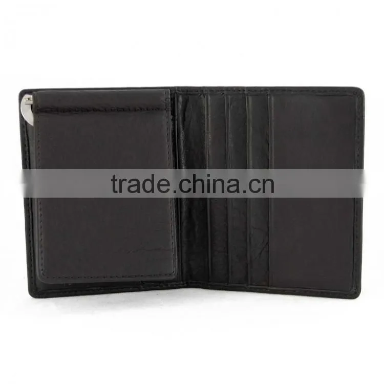 Functional Removable Money Clip Bifold Card Holder Cowhide Men Money Clip Wallet