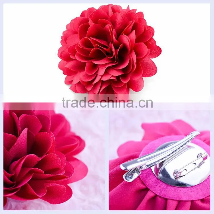 Women's artificial sexy hot red rose brooch and hair pins wholesale