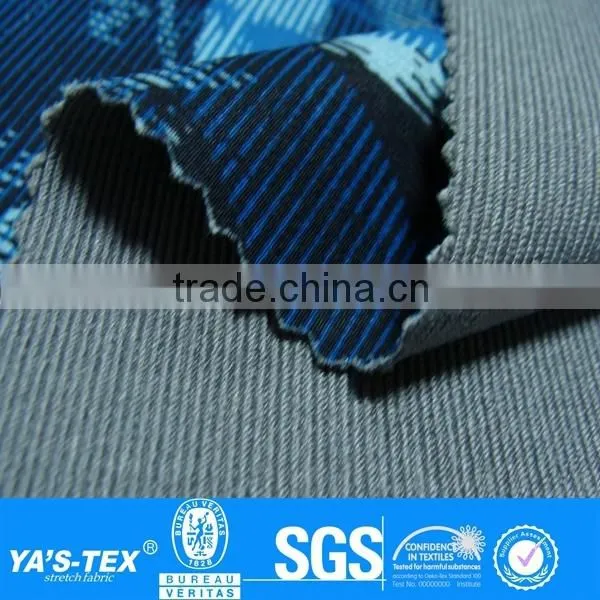Blue Flower Print Polyester Spandex Waterproof Fabric Wholesale For Moutaineering