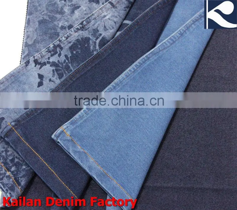 Spandex Indigo Knitted Denim Fabric KD-834-1T
