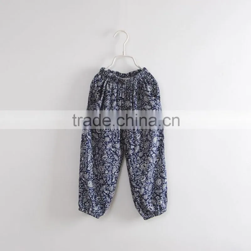 Wholesale Baby Girl Clothes Trousers 2016 New Summer Girl Printed Shivering Pants Lovely Little Girl Pants