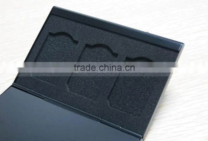 Silver Aluminum Box Portable 6 in 1 Memory Card Case SD/SDHC/MMC 6x SD Card Cases