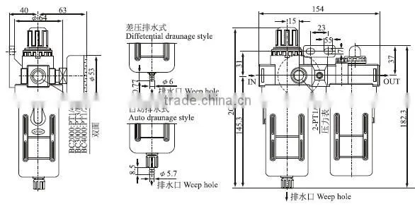 Airtac Type Air treatment unit AFC/BFC Series