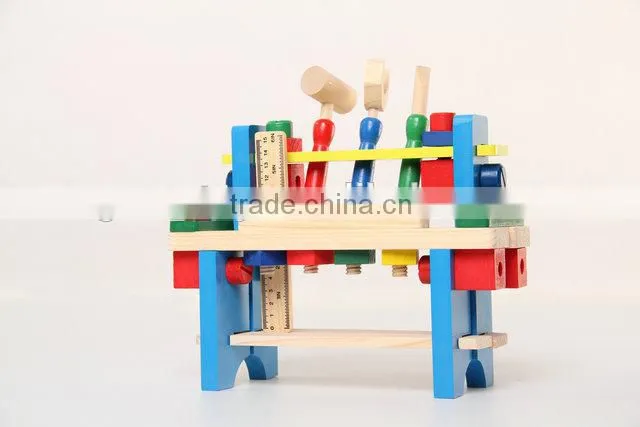 Wooden workbench toy for children