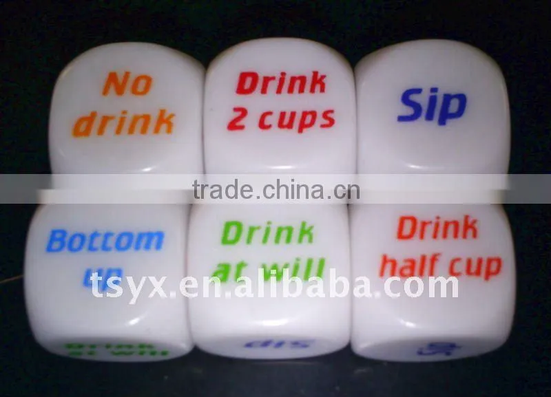 drinking printing dice,drink dice
