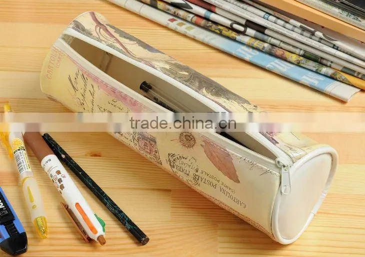cylinder pvc pencil packing bag