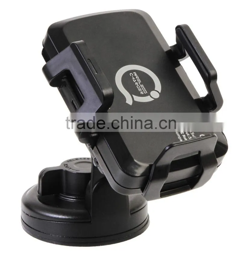 Universal Qi Wireless Car Charger Phone Stand suction mount Dashboard or Vent