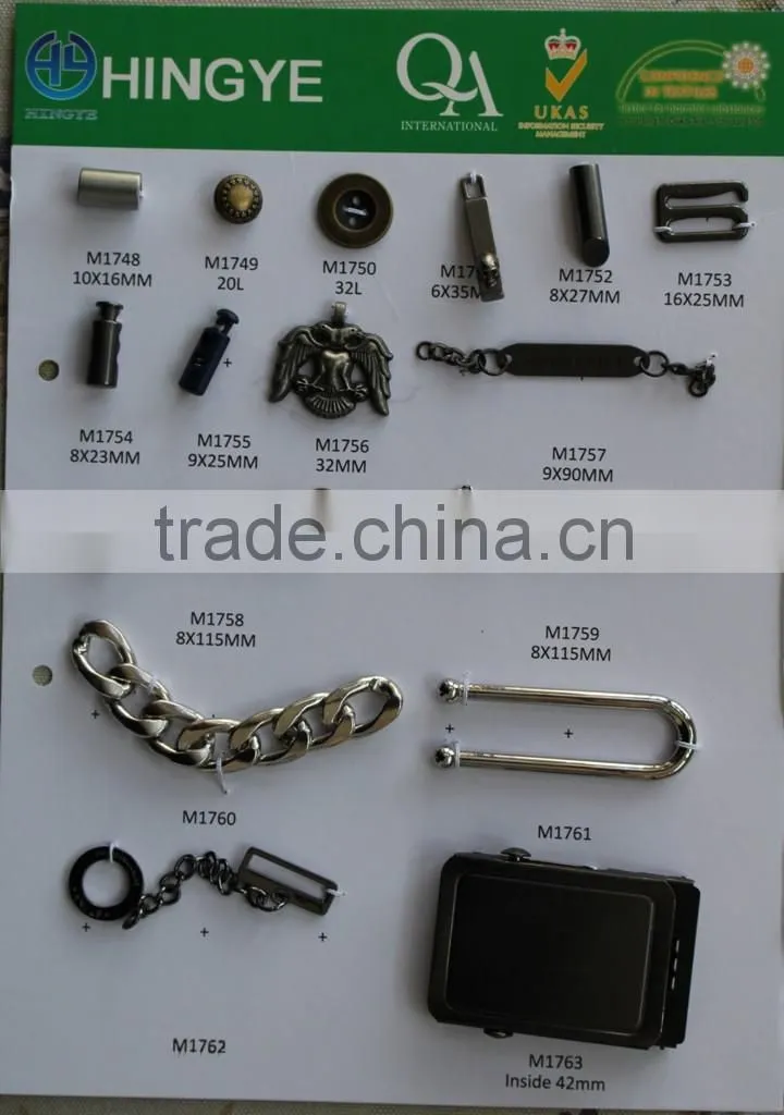 Ring and Rectangle Buckle with chain metal badges -- M1762