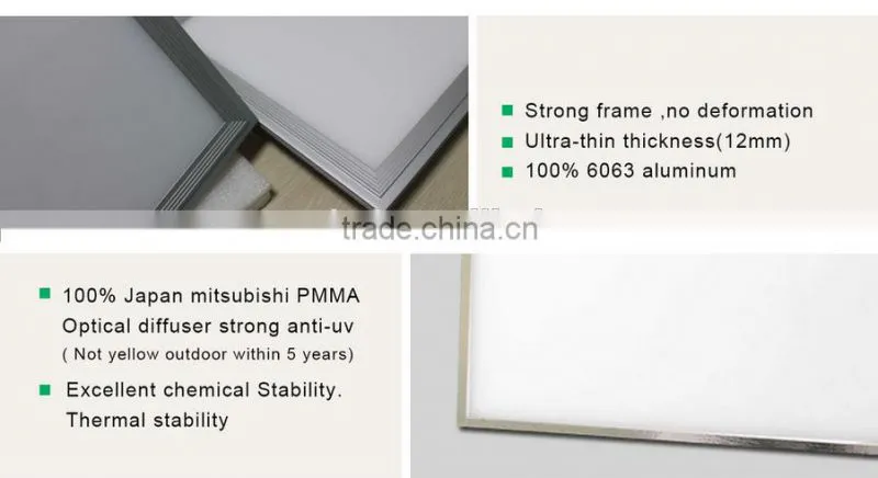Factory direct supply square flat led panel ceiling light high brightness 24W led panel video light 60x60 cm led panel lighting