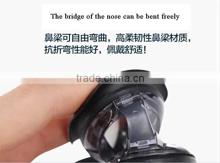 Excellent performance silicone anti fog swim mask goggles