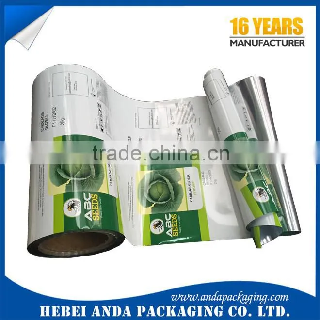 Aluminum foil vegetable seed packet /plastic seeds bag/ agricultural seed packaging bag