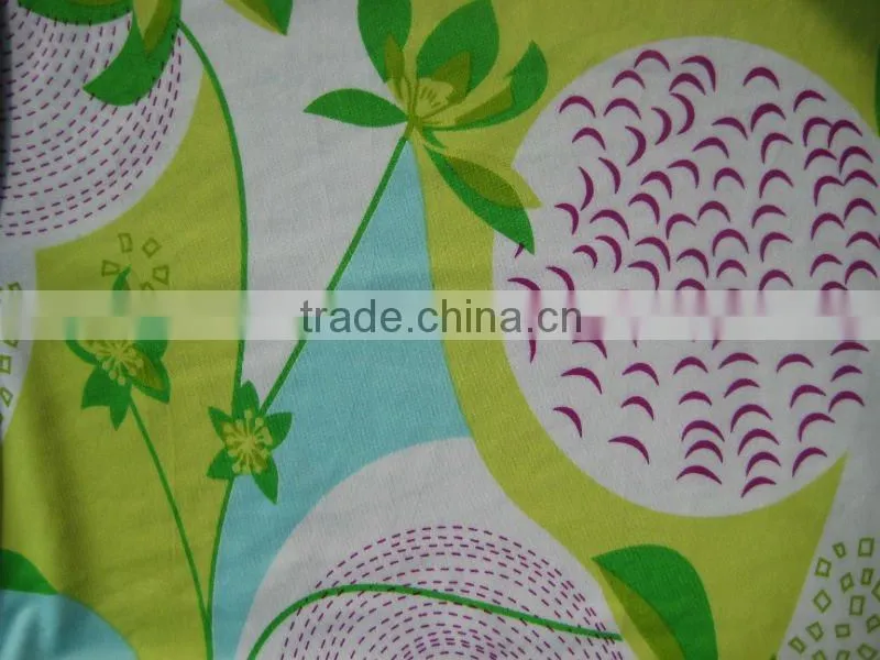 dty polyester fabric with flower design printed for lady's dress or cloth