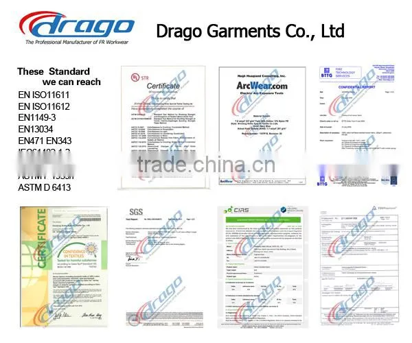 EN1149-3 High Visibility aramid fabric for Protection Workwear