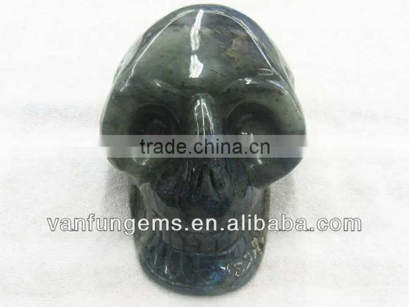 Wholesale Gemstone Smoky Quart Skull Carving Skull