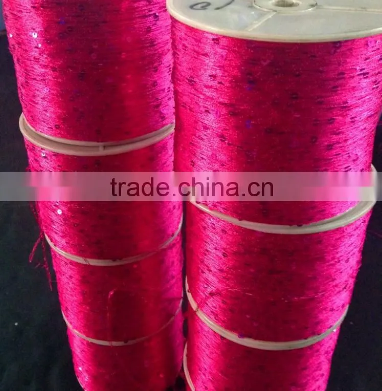 Soft sequin/spangle/bead knitting yarn for garment, scarf,fancy yarn