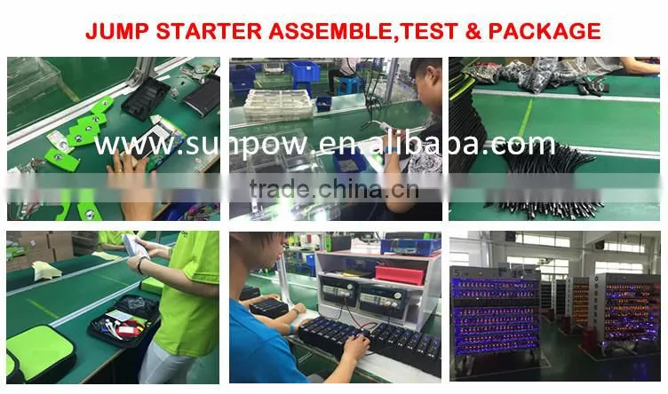 sunpow double usb multi-function power station New Car Accessory Product High Capacity Power Bank 12v car jump starter