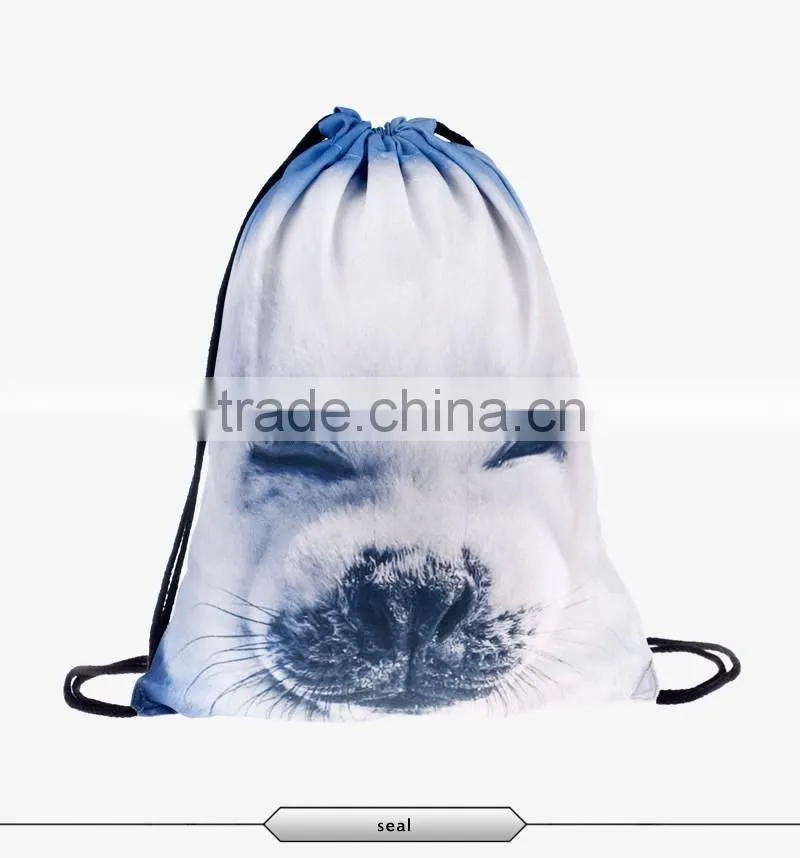 Fashion 3d design animal series sports backpack