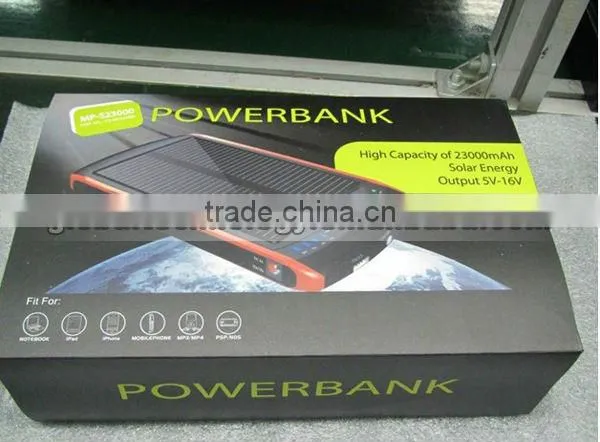 23000mAh 85Wh Solar energy Power Bank Portable Charger for Laptop
