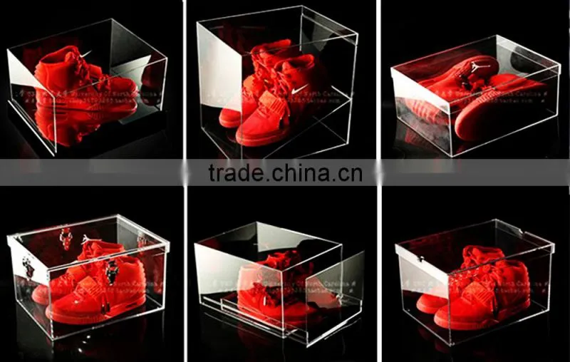 Clear Customized Acrylic Shoe Display Box