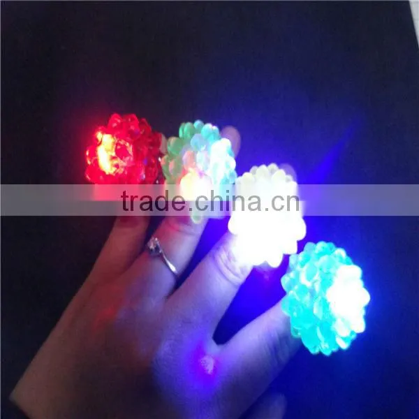 colorful plastic led ring custom party finger led light