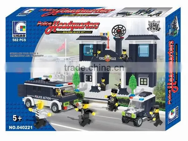 DIY Building Blocks City Police Toy child creative educational building sets