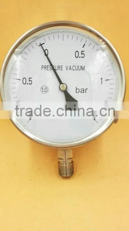 All stainless steel vacuum pressure gauge