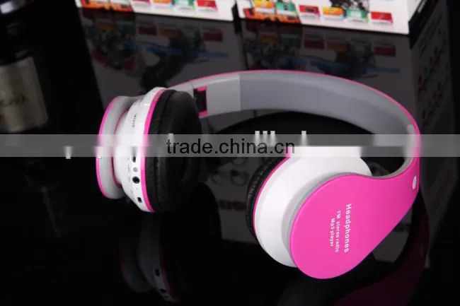 Folding Stereo Handfree Bluetooth Wireless MP3 Headphone Support TF card and FM