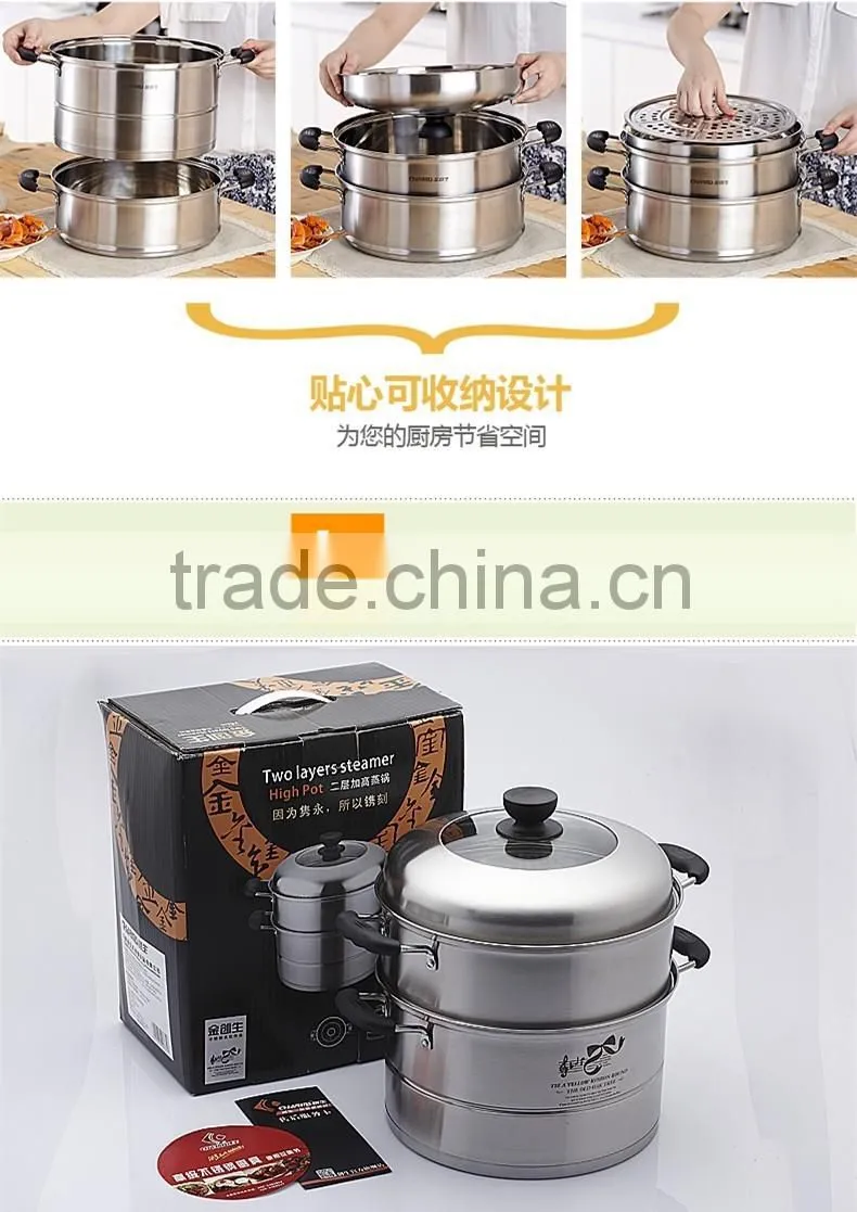 28cm visible stainless steel steam pot