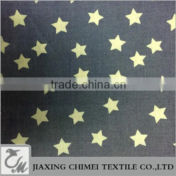 jiaxing star printed pattern of denim for denim pants