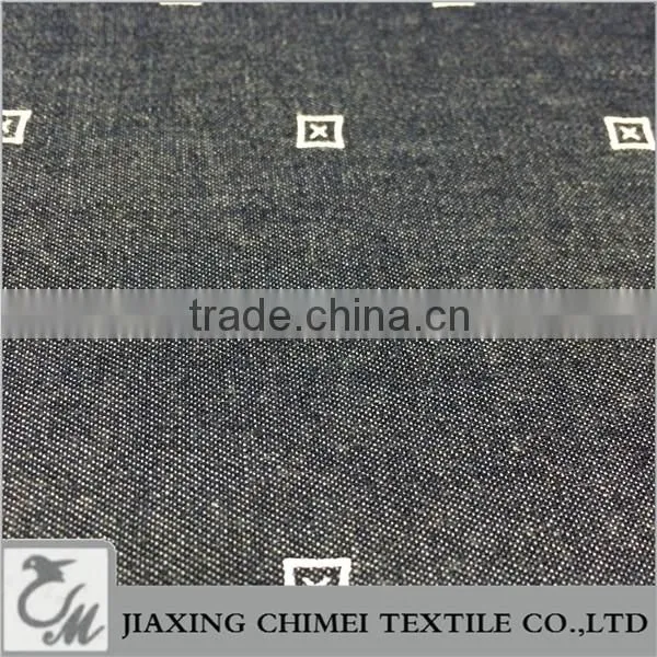 jiaxing Dot printed pattern of cotton denim for denim jacket