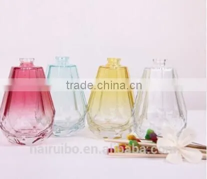 Decorative fancy empty reed diffuser perfume glass bottles with cork top 4oz