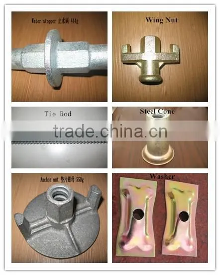 Formwork Galvanized Tie Rod Casting iron wing Nut 15 / 17mm