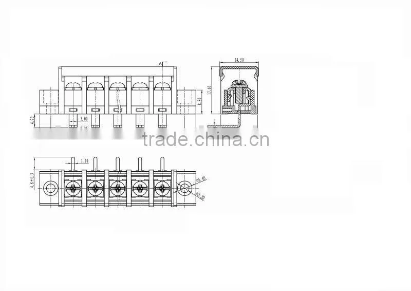 Barrier Terminal Block 8.25mm TCE-38RM
