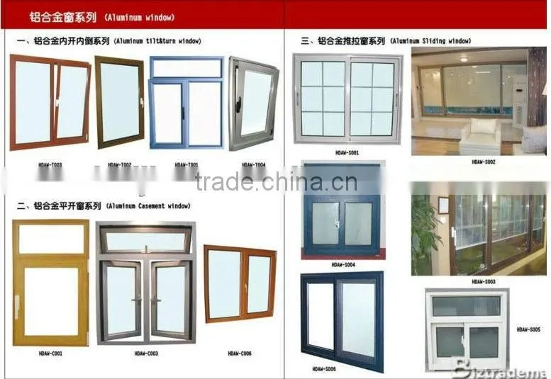 60 80 88 Series Glass UPVC Window And Door Profile door