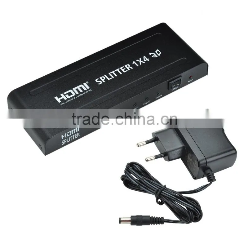 HDMI Splitter 1 in 4 out Full HD / 3D 1080P HDMI Splitter 1*4 - Black
